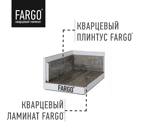 Кварцевый плинтус Fargo 33-63W948 Дуб Монако градиент Кварцевый плинтус Fargo 33-63W948 Дуб Монако градиент